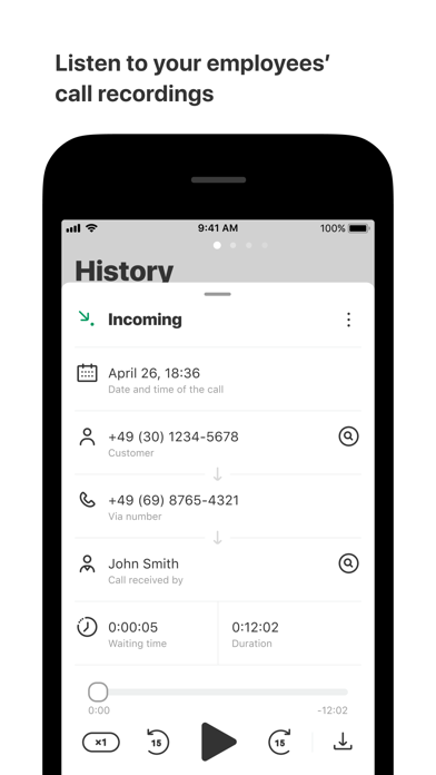 Virtual PBX Personal Account Screenshot