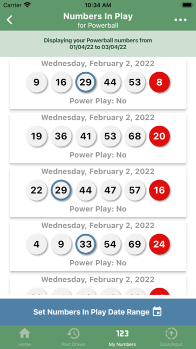 USA Lottery Results Screenshot
