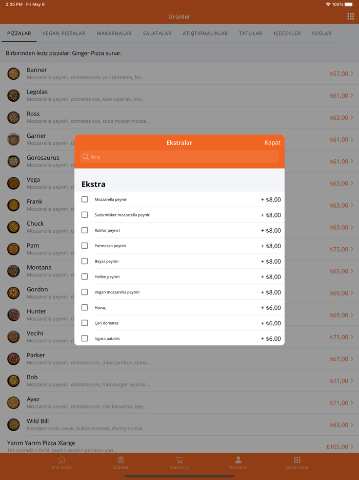Ginger Pizza  Online Sipariş