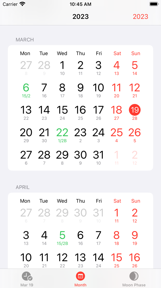#4. Lunar Calendar And Widget (iOS) โดย: Khang Le