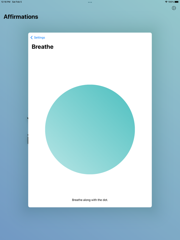 Affirmations - Care Reminders iPad screenshot 7 - Health & Fitness app