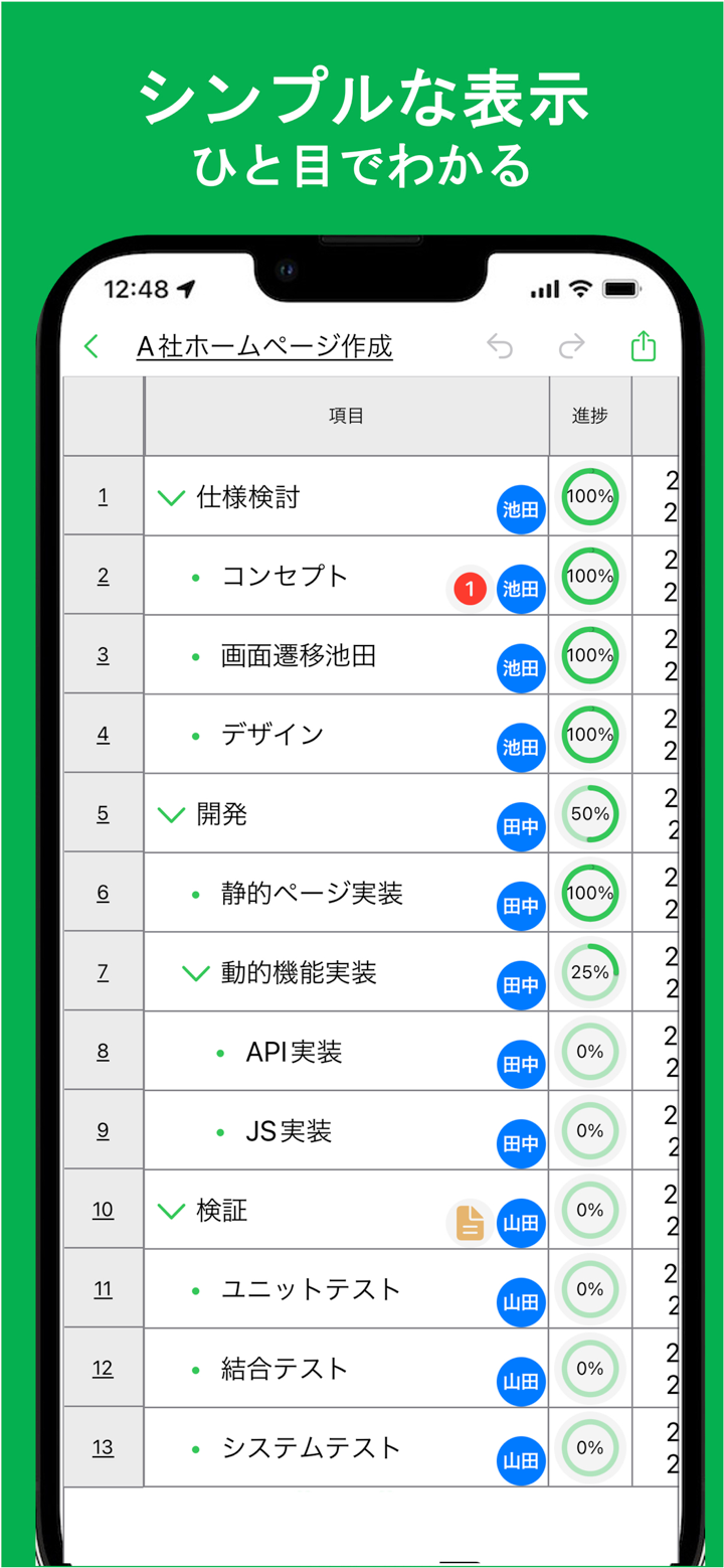 iGanttChart: シンプルなガントチャートアプリ screenshot 3