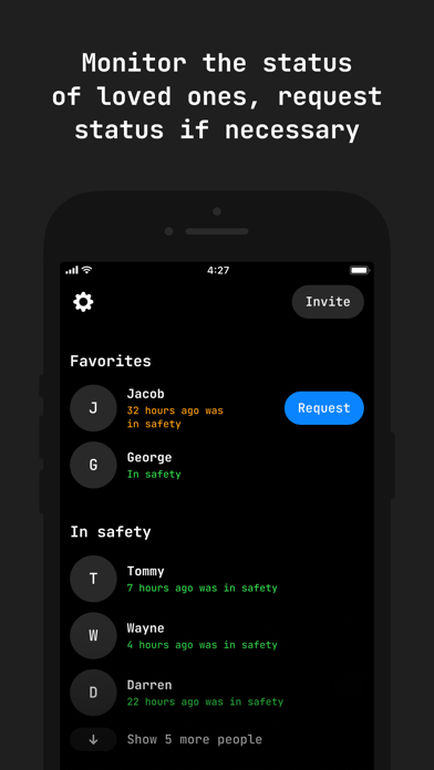 SafeApp for friends and family Screenshot