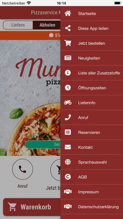 Pizzaservice Mumbay Lebien Screenshot