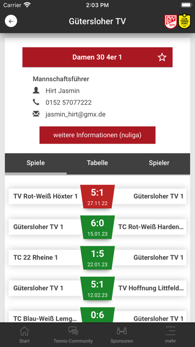 GTV - Club Tennis-Point Screenshot
