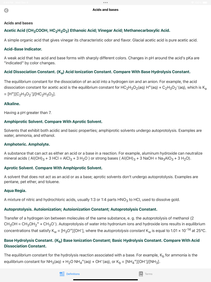 Glossary of Chemistry Terms