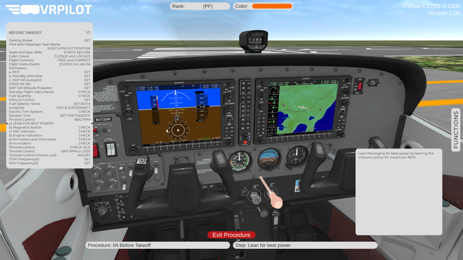 #1. VRflow C172S G1000 (iOS) By: VRpilot