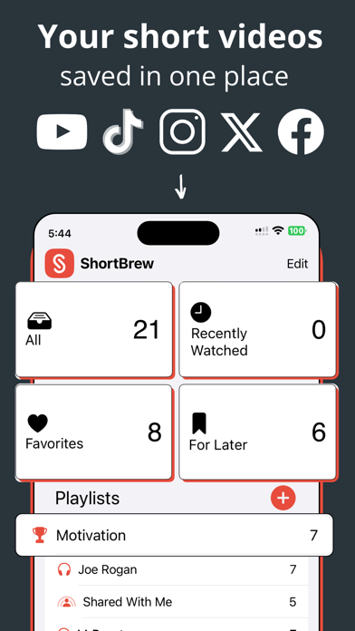 Bookmark Videos: ShortBrew Screenshot