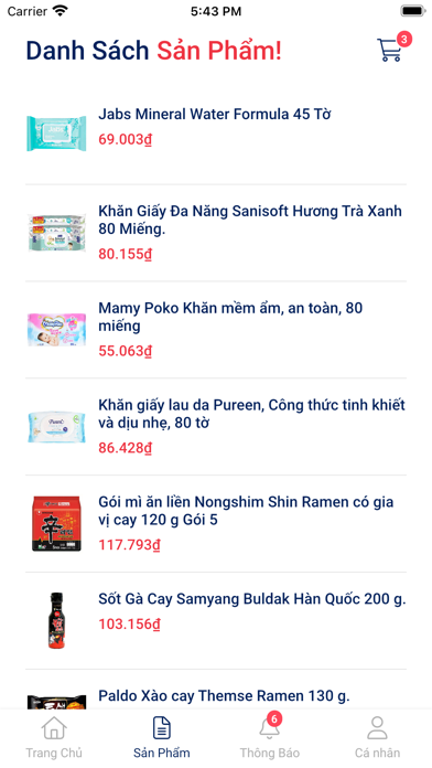 Thái Ordering Screenshot