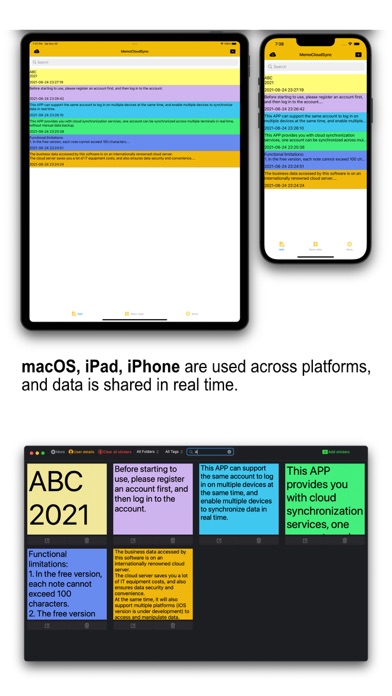 Screenshot #4 for Memo Cloud Sync+Sticker Notes