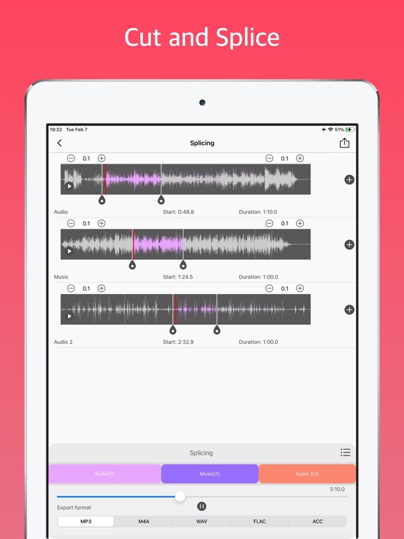 Audio Editor - Merge Music iPad screenshot 2 - Music app
