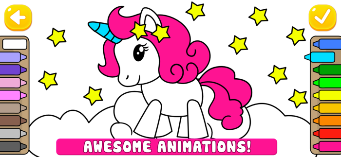 Unicorn Coloring Puzzle Games