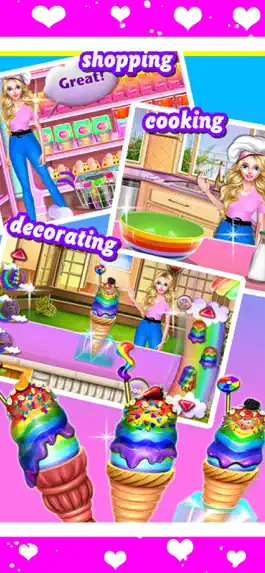 Game screenshot Home Made Rainbow Ice Cream hack