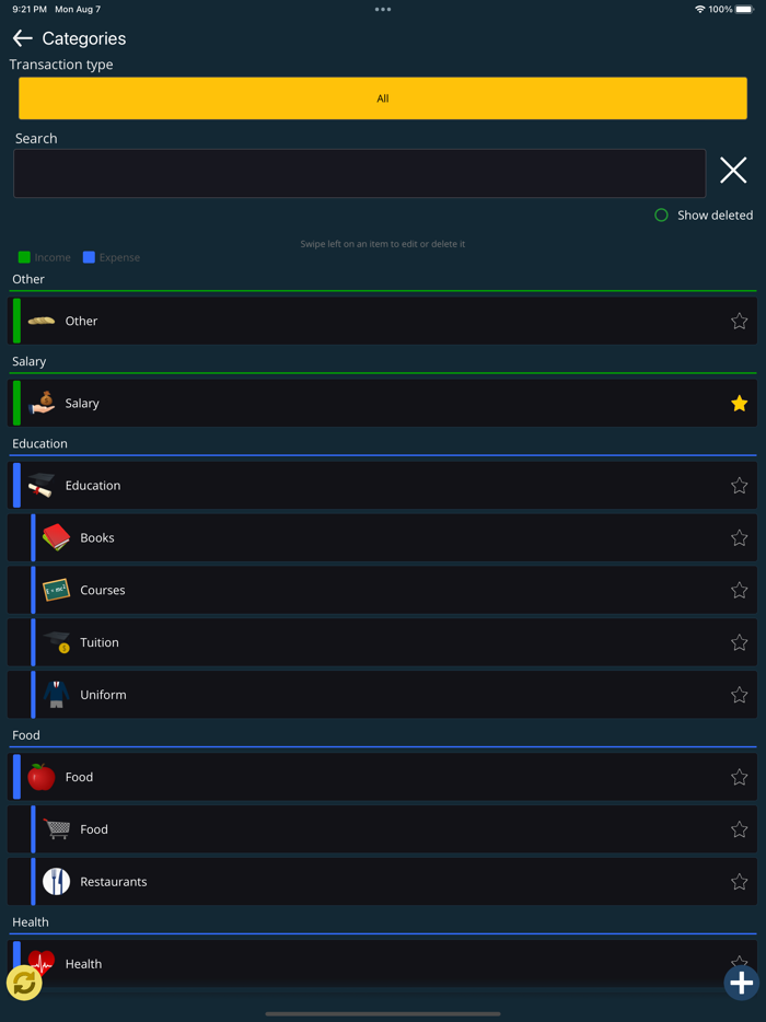 My Accounts and Expenses