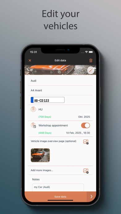 HU Reminder :: MOT reminder Screenshot
