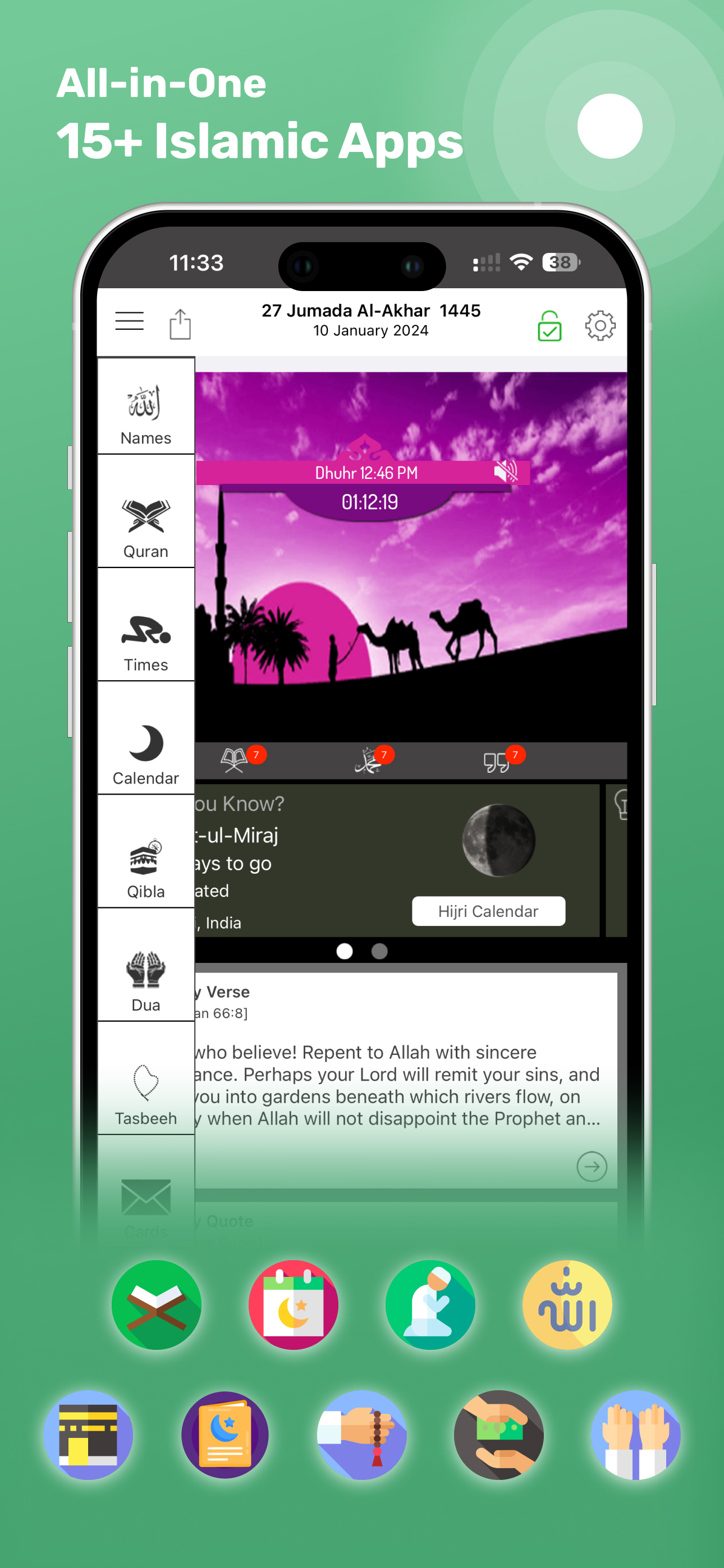 Islamic Calendar & Prayer Apps
