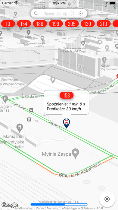 Gdańskie Autobusy Online Screenshot
