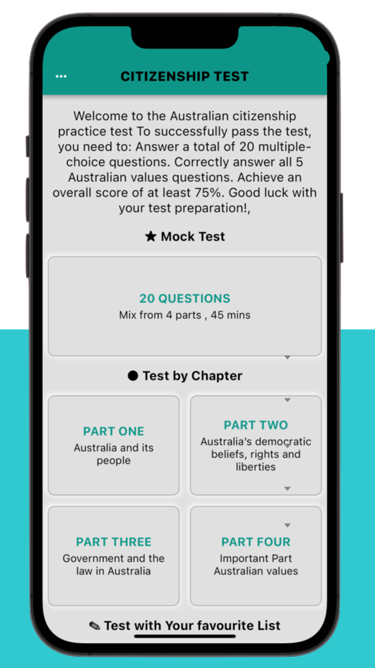 #1. Au Citizenship Practice Test (iOS) 来自: Hieu Huynh