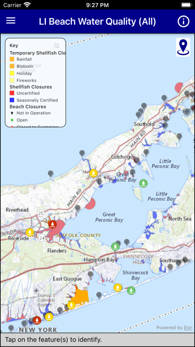 LI Beach Water Quality Screenshot
