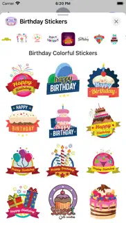 animated birthday stickers !! iphone screenshot 2