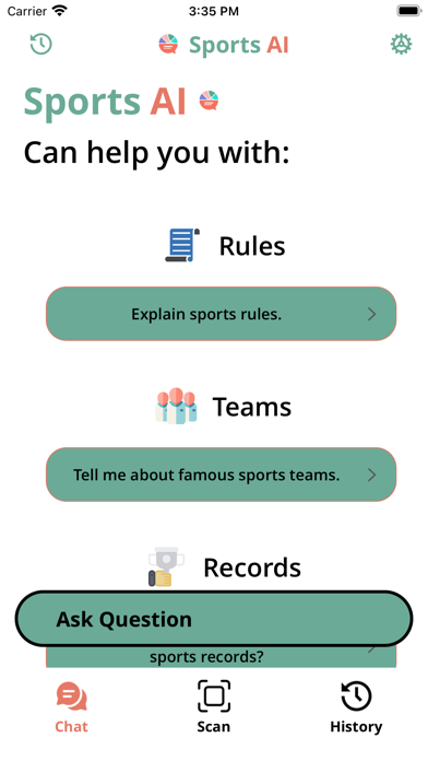 Sports AI - Ask Anything Screenshot