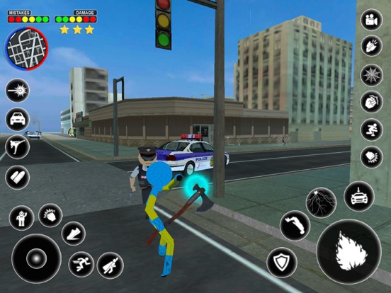 Stickman Rope Hero Spider Game iPad screenshot 3 - Games app