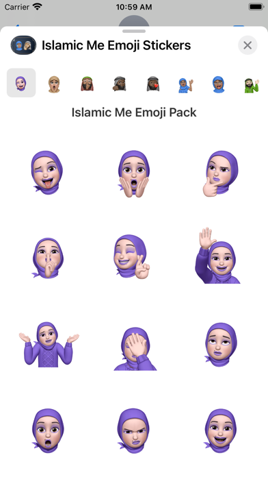 Screenshot #1 pour Islamic Me Emoji Stickers