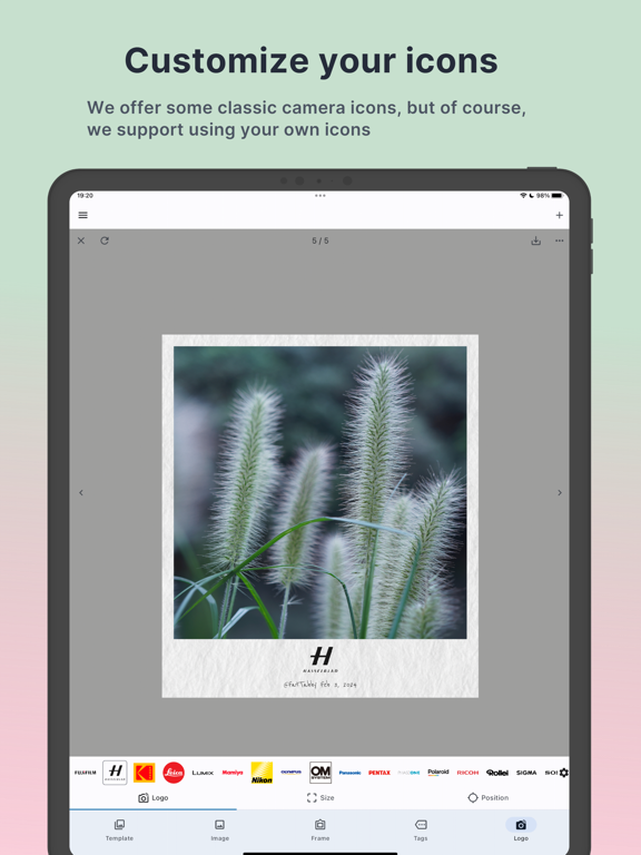 Framie - Ultimate Exif Frames iPad screenshot 3 - Photo & Video app