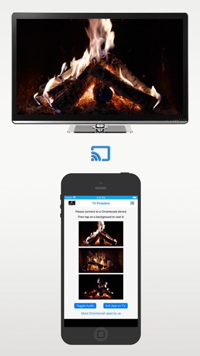 Cozy TV Fireplace Screenshot