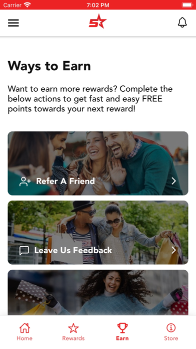 5 Star Rewards Screenshot