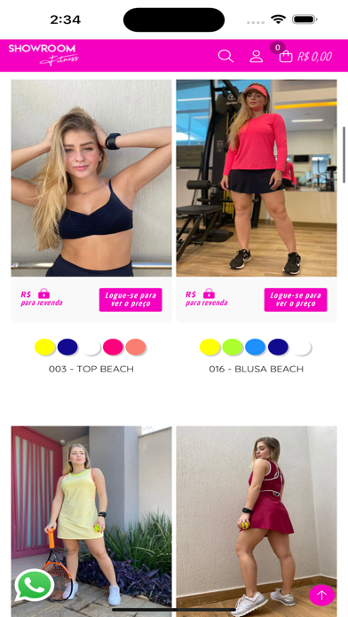 Showroom Fitness Screenshot