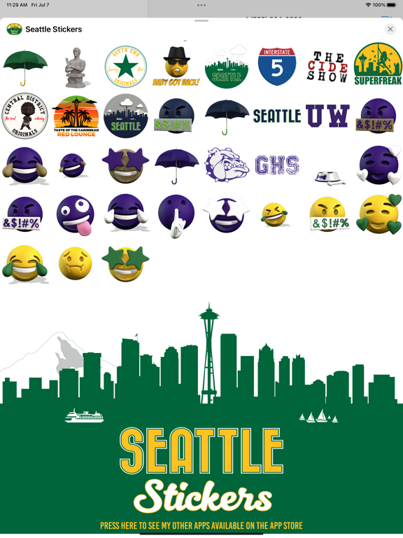 Screenshot #5 pour Seattle Stickers
