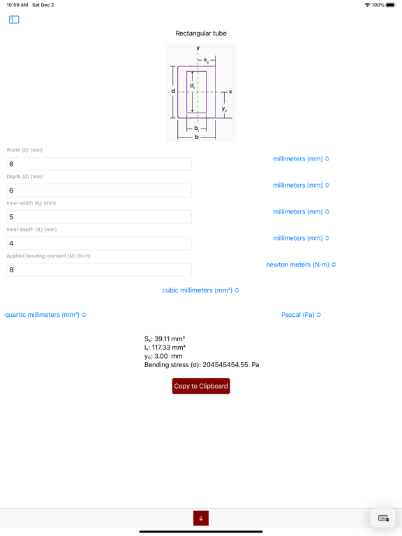 Screenshot #5 pour Calculateur Contrainte Poutre
