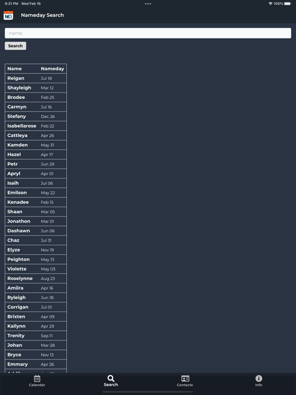 Screenshot #6 pour Namedays Calendar
