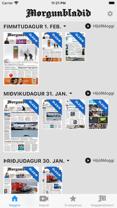 Morgunblaðið Screenshot