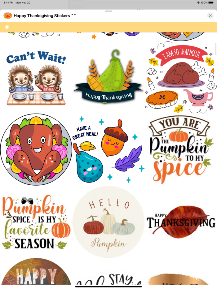 Happy Thanksgiving Stickers