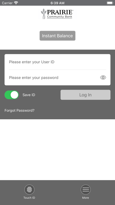 Prairie Community Bank App Screenshot