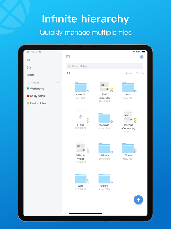 Notehot - notes&voice text iPad screenshot 5 - Productivity app