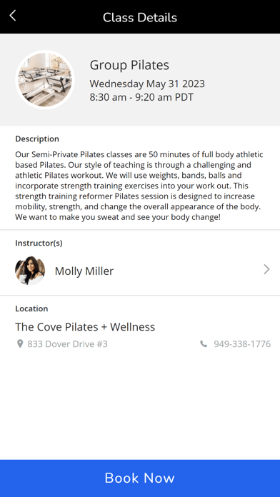 The Cove Pilates and Wellness Screenshot