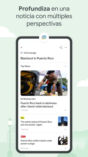 Captura de pantalla de Google News en iPhone 3