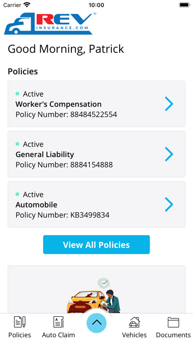 REV Insurance Screenshot