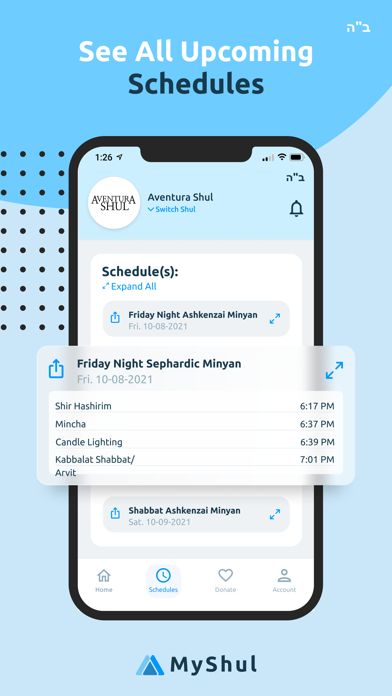MyShul | B"H Screenshot