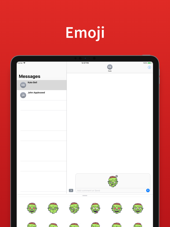 Screenshot #5 pour Zombie Emoji Stickers for text