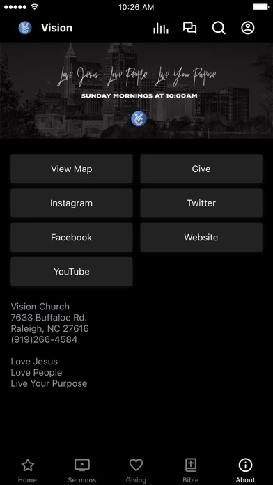 Vision Church NC Screenshot