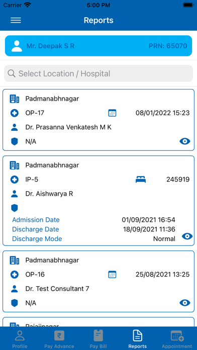 NU Hospitals Screenshot