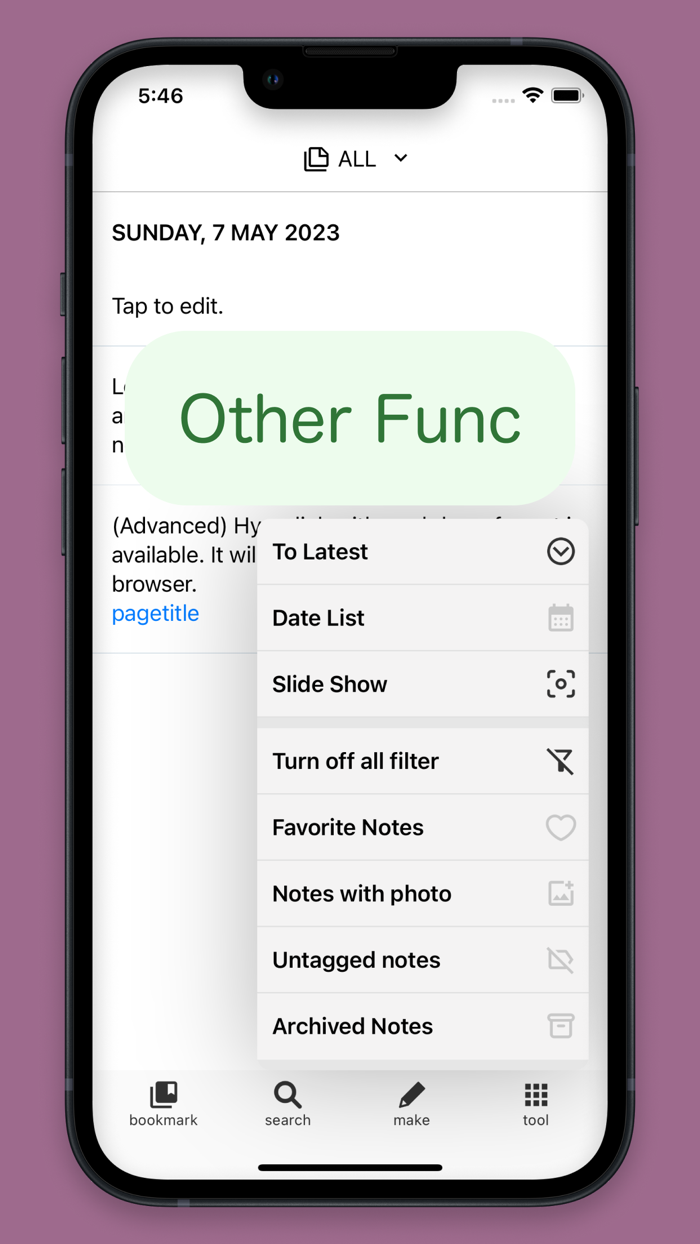 Roamee - many Notes and Tags