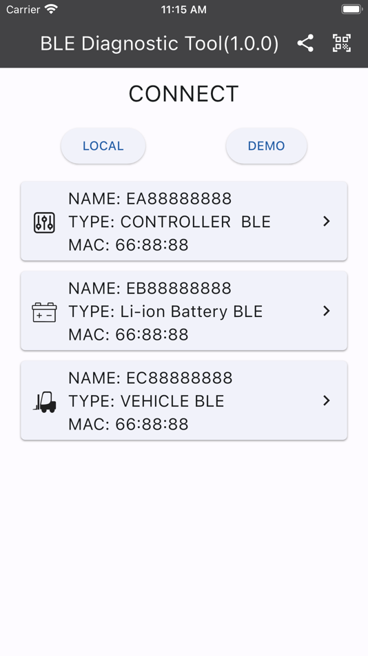 #1. BLE Diagnostic Tool (iOS) 由: 健 常