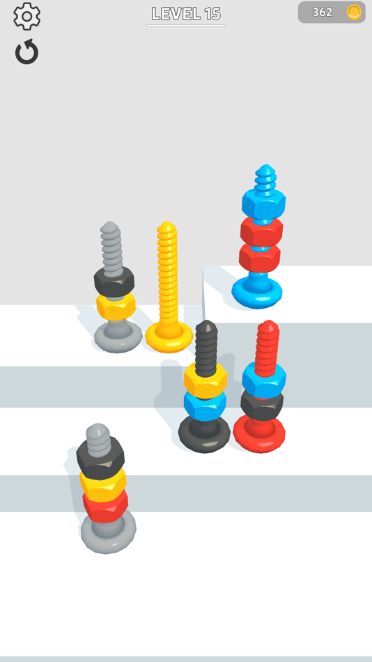 #5. Bolt Sorting (iOS) By: Babil Studios