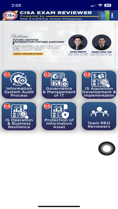 REO CISA Reviewer Screenshot