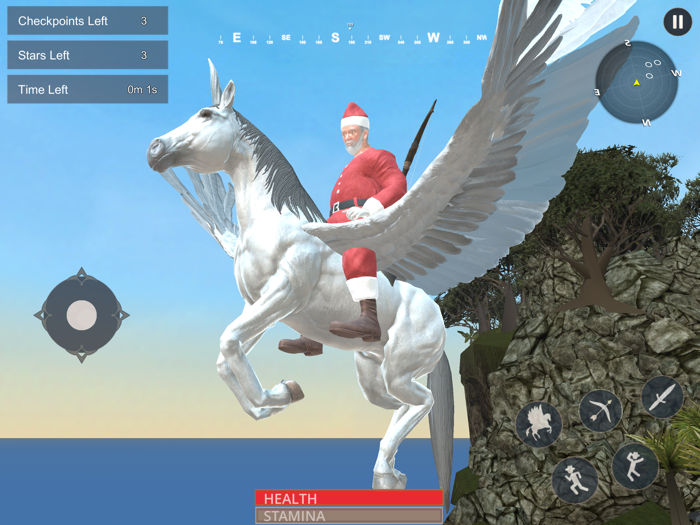 Santa Unicorn Flight Simulator